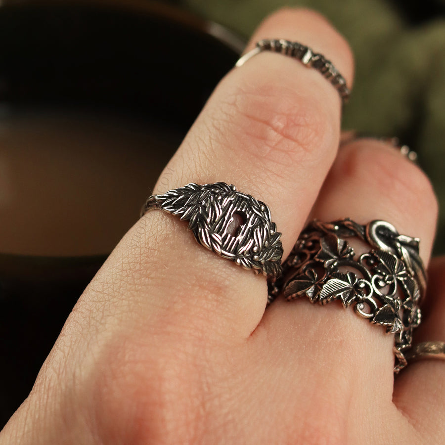 Cosy Aesthetic Book Lovers Victorian Fantasy Lock Ring by Dixi