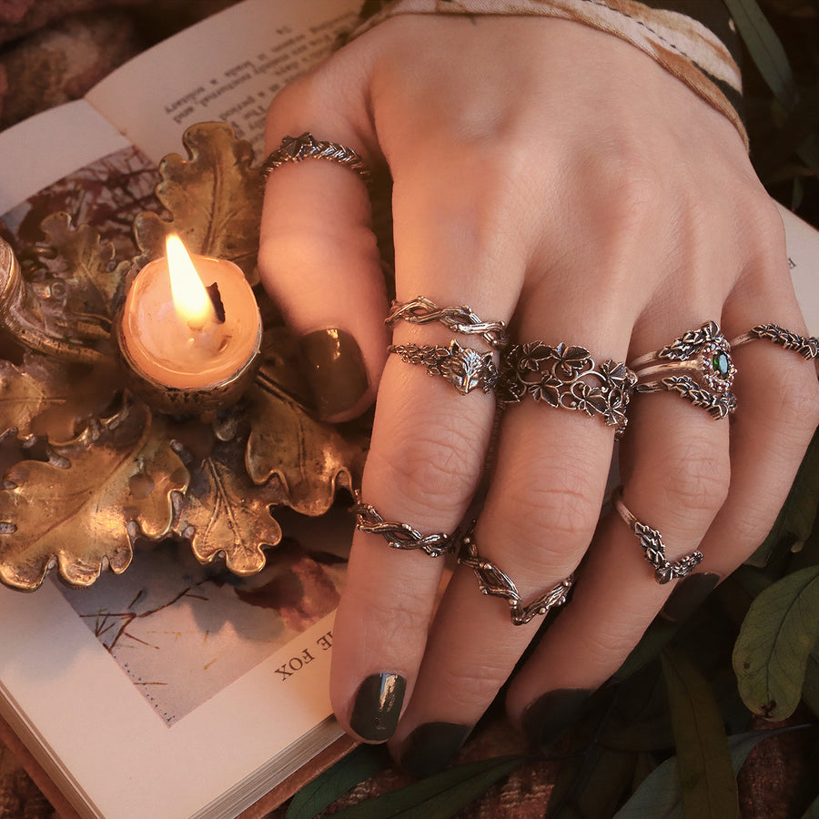Dark Academia Aesthetic Gothic Vibes Sterling Silver Rings by Shop Dixi