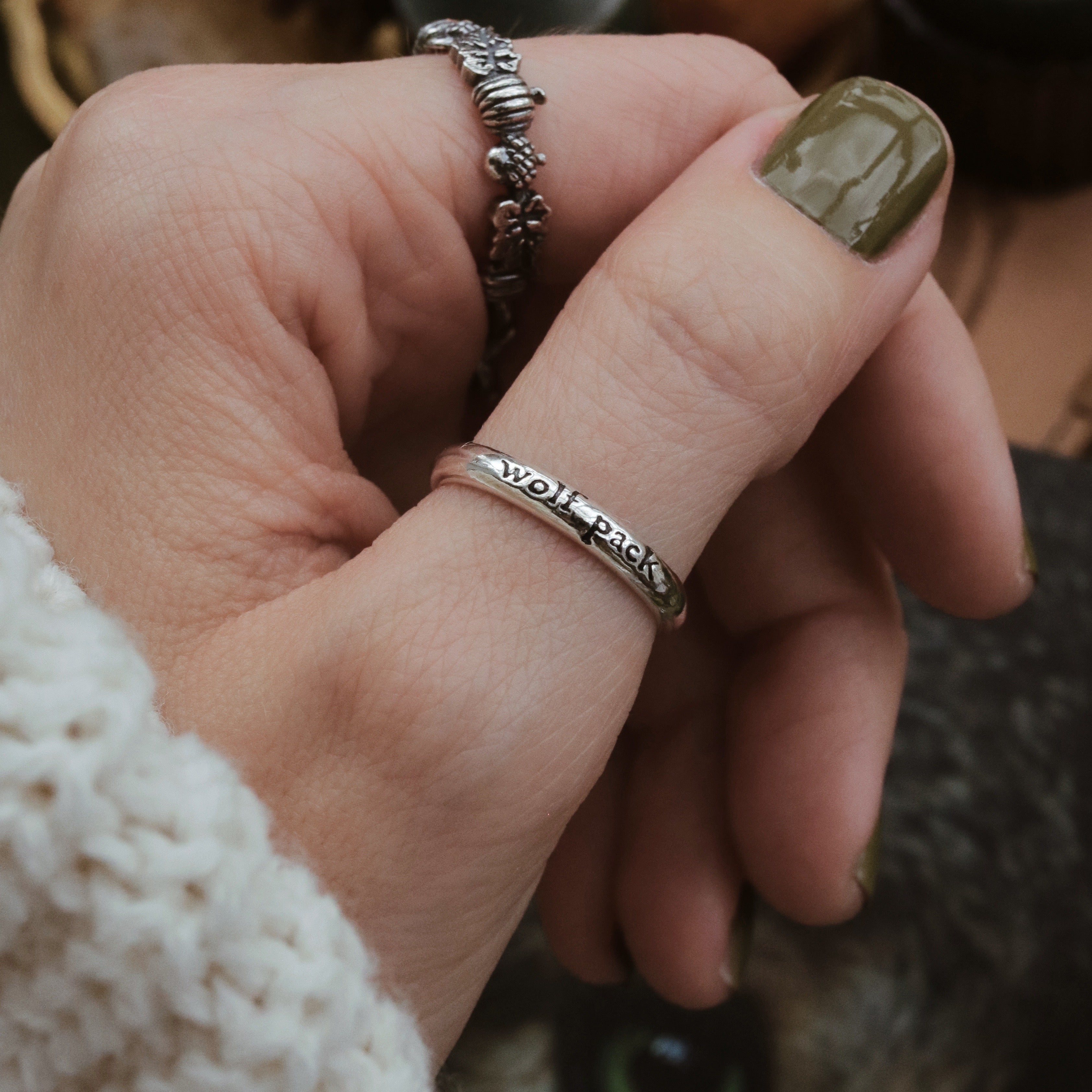 Shop Dixi Sterling Silver Jewelry | Sterling Silver Wolf Pack Ring