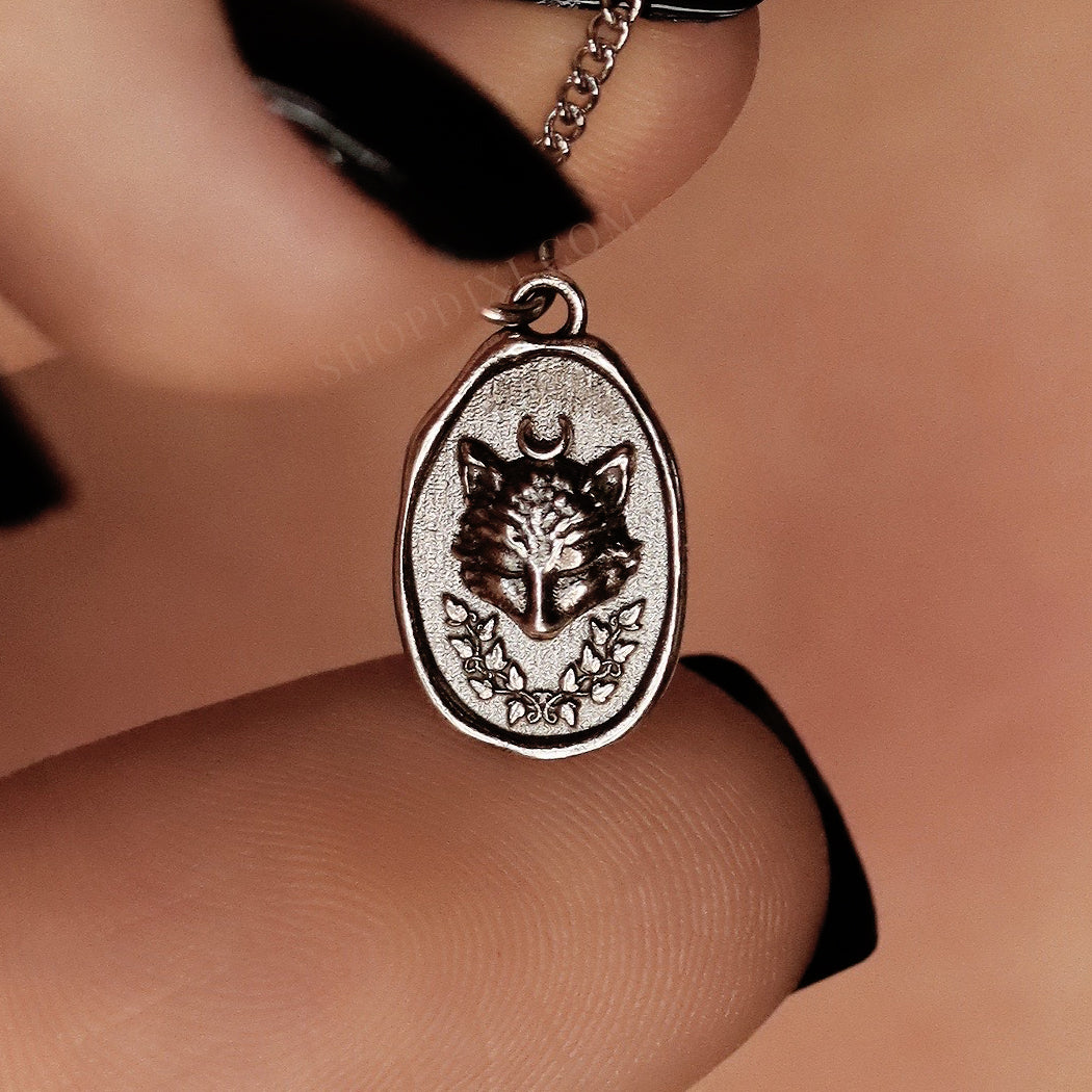 Shop Dixi Wax Seal Necklace Fox, Ivy Crescent Moon Witchy Necklace