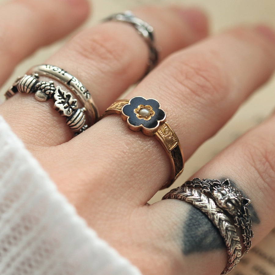 Antique | Cassia Braided Mourning Ring