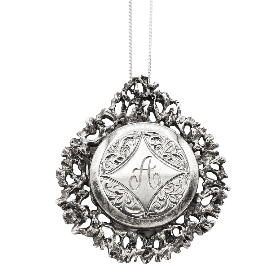Vintage | Ornate "A" Locket Necklace