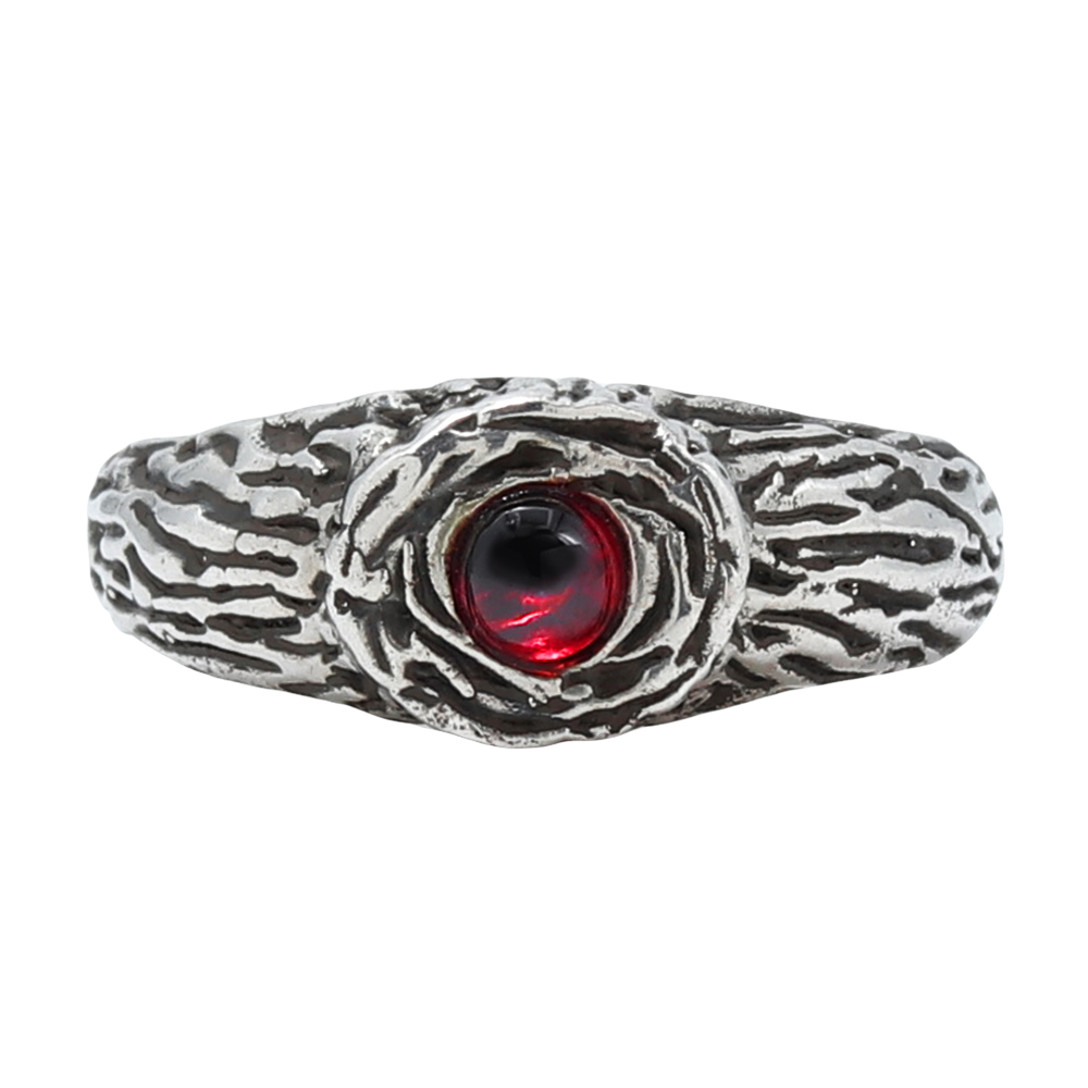 Shop Dixi Boho Ring | Tree Detailed Garnet Crystal Ring