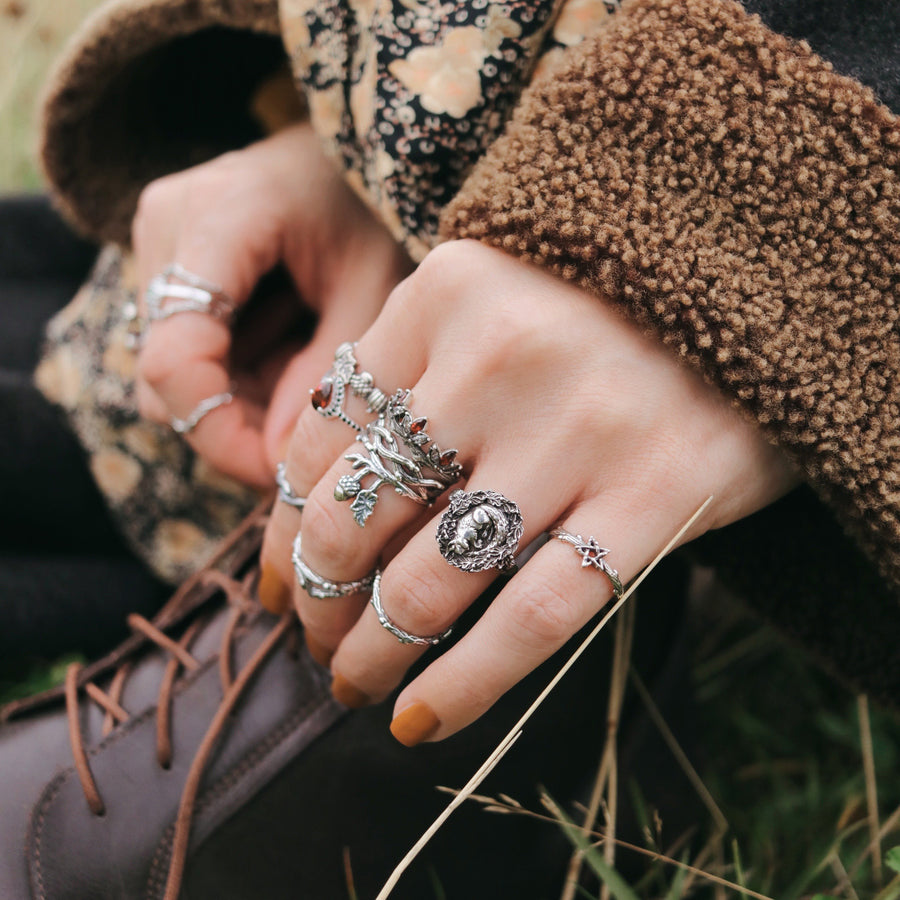 Shop Dixi Autumnal Nature Inspired Sterling Silver Rings