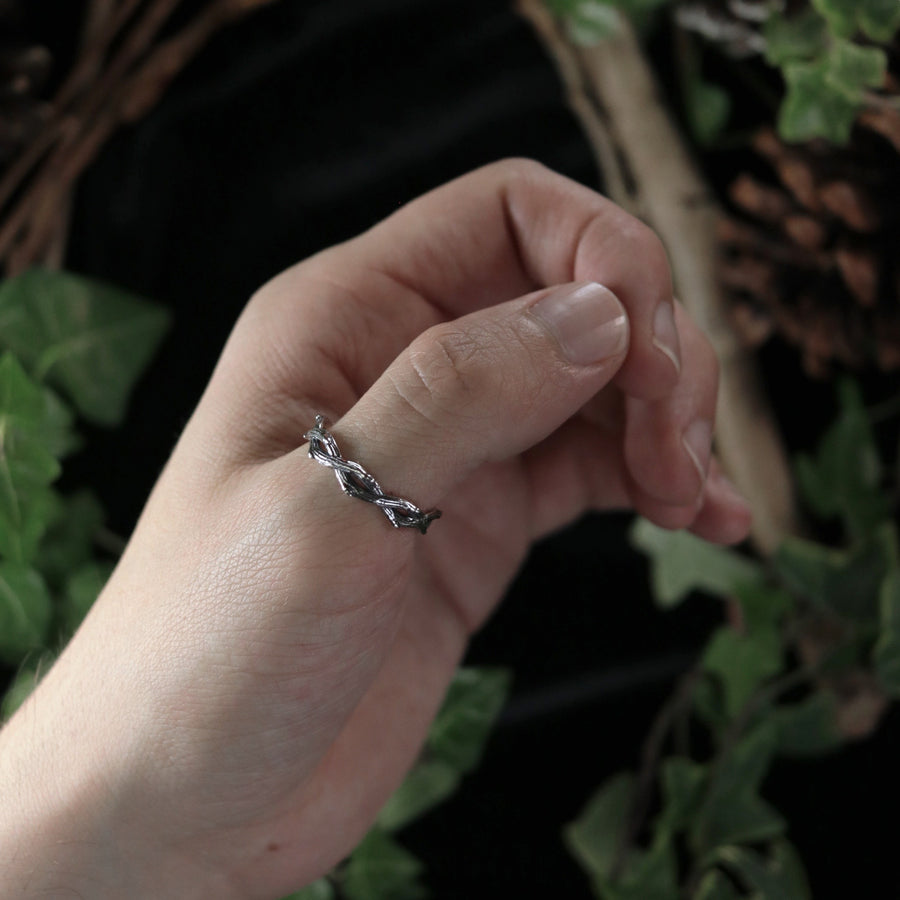 Sterling Silver Gothic Thorn Branch Ring from Shop Dixi