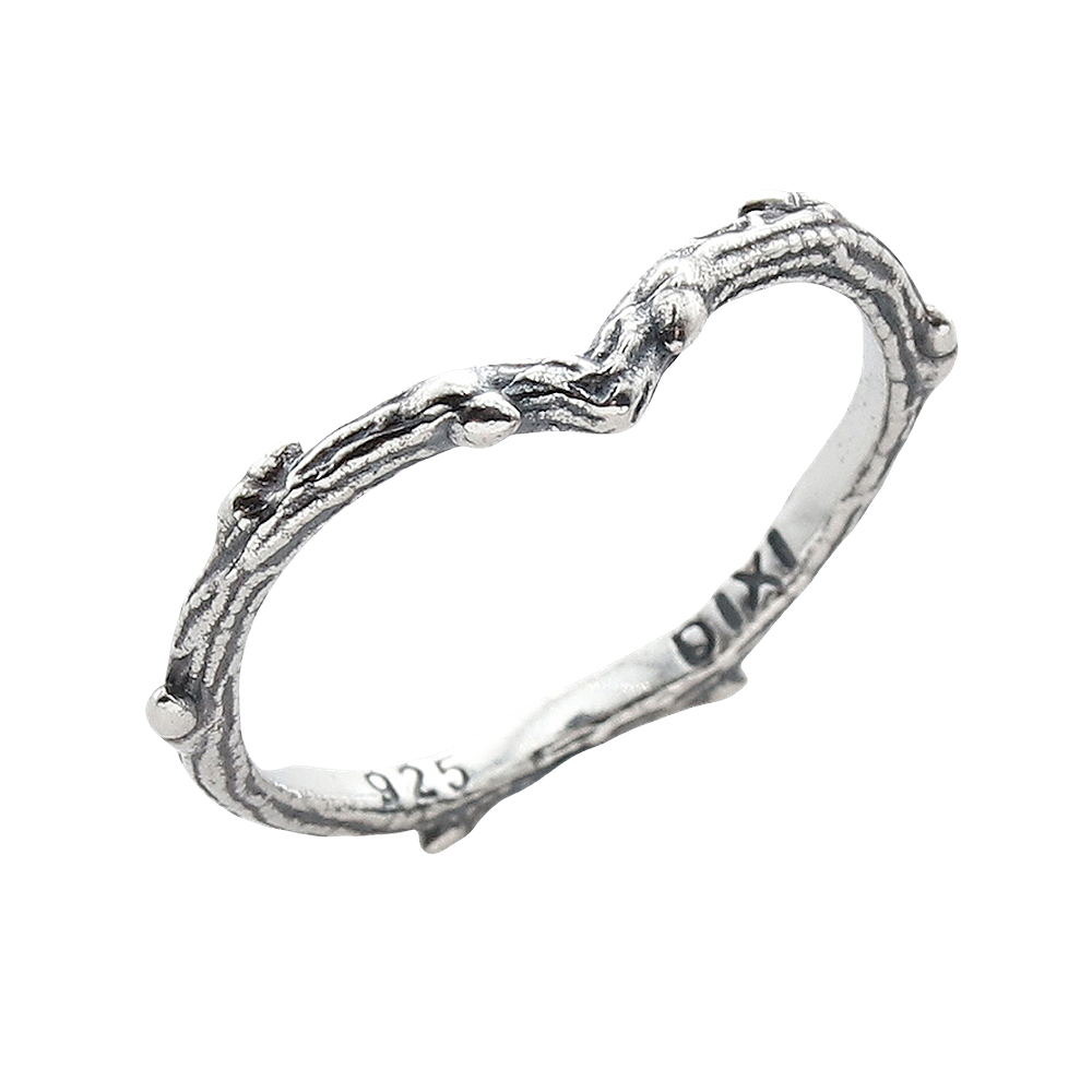 Shop Dixi Boho Ring | Nature Inspired Wishbone Thorn Branch Ring
