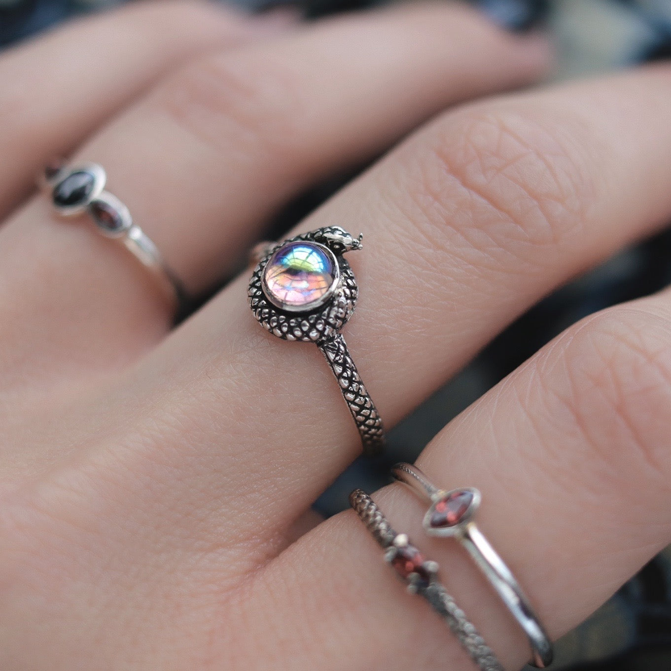 Shop Dixi Boho Ring | Mystic Snake Sterling Silver Ring
