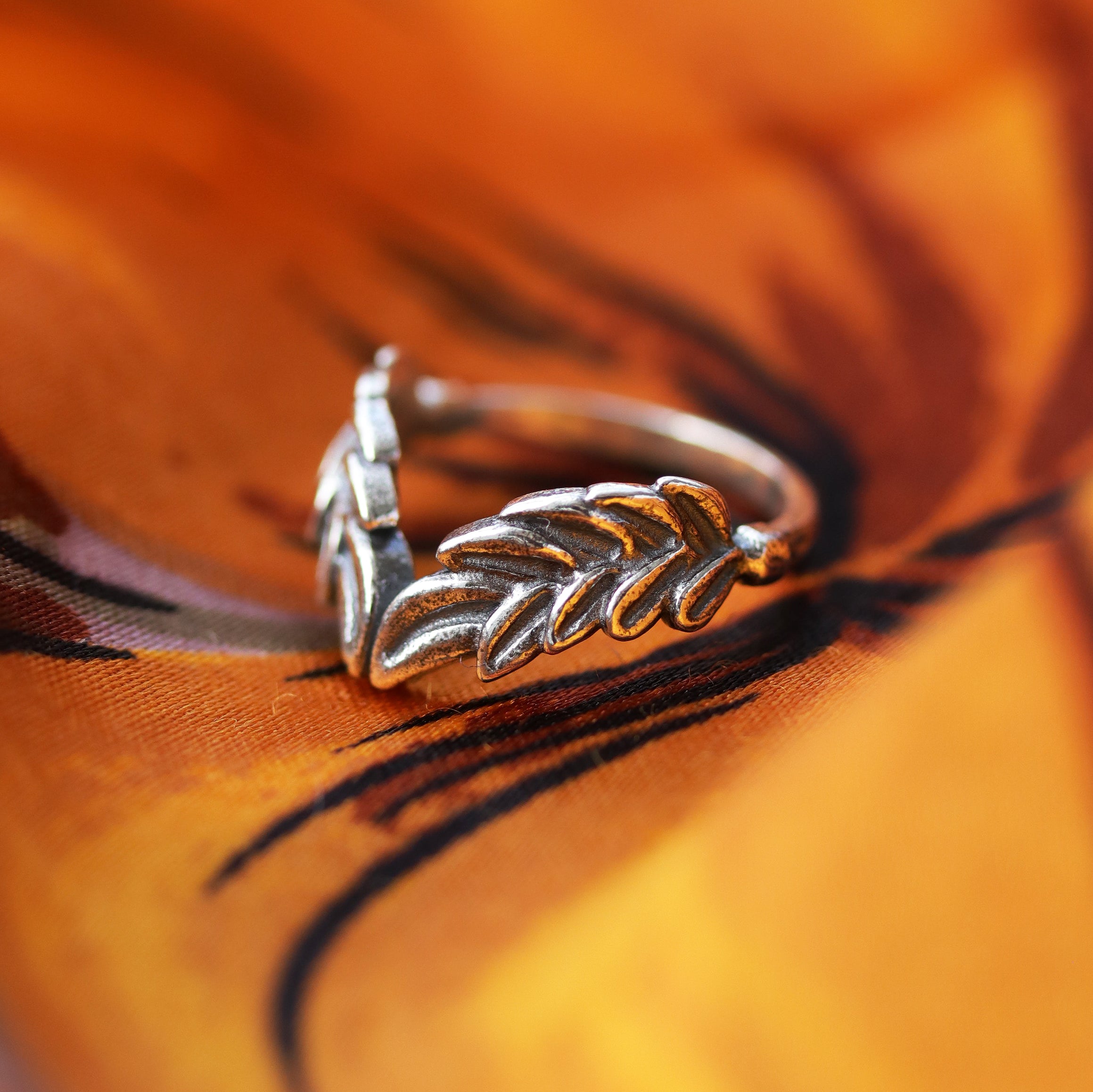Shop Dixi Sterling Silver Ring | Olive Leaf Wishbone Ring