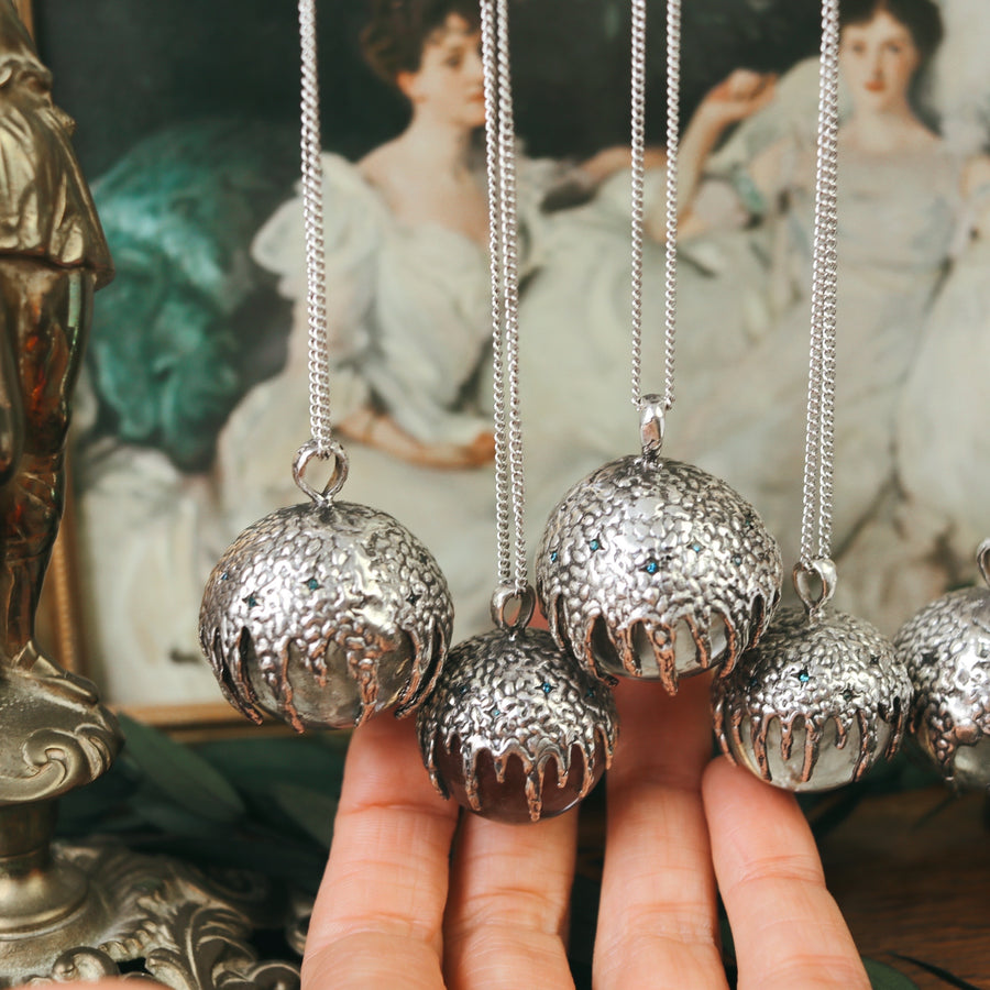 Midnight Sky Crystal Ball Necklace *Style Select