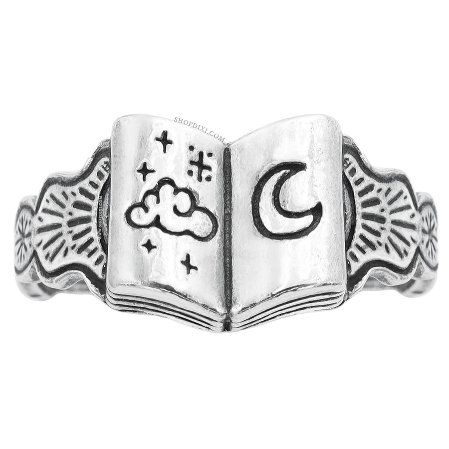 Shop Dixi Fable Bookish Dark Academia Book Witch Mystic Moon Bookstagram Booktok Ring