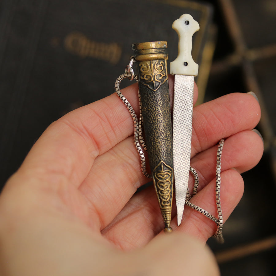 Vintage | Sword Nail File Necklace