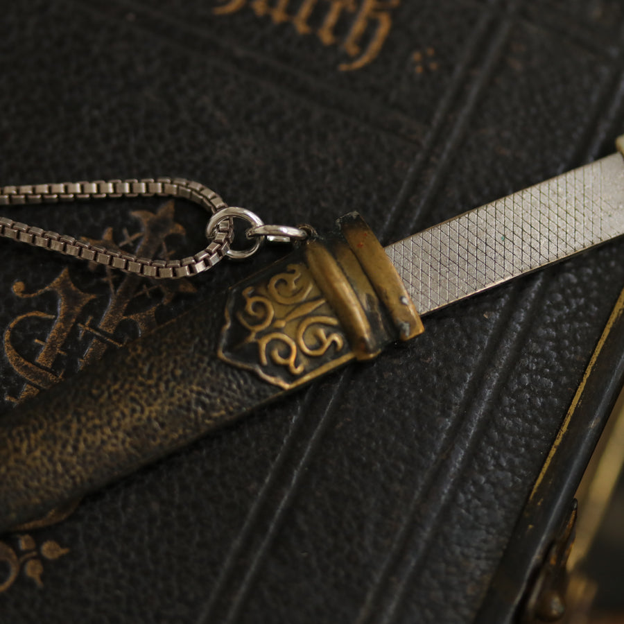 Vintage | Sword Nail File Necklace