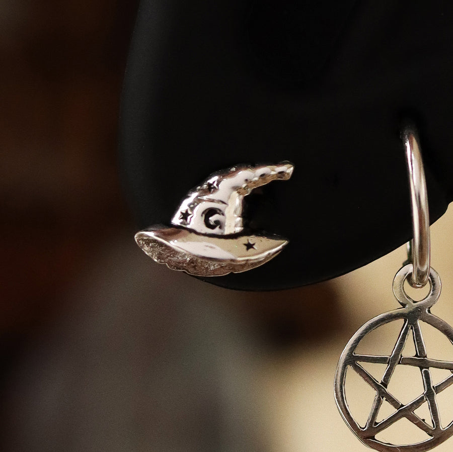 Celestial Coven Witches Hat Studs