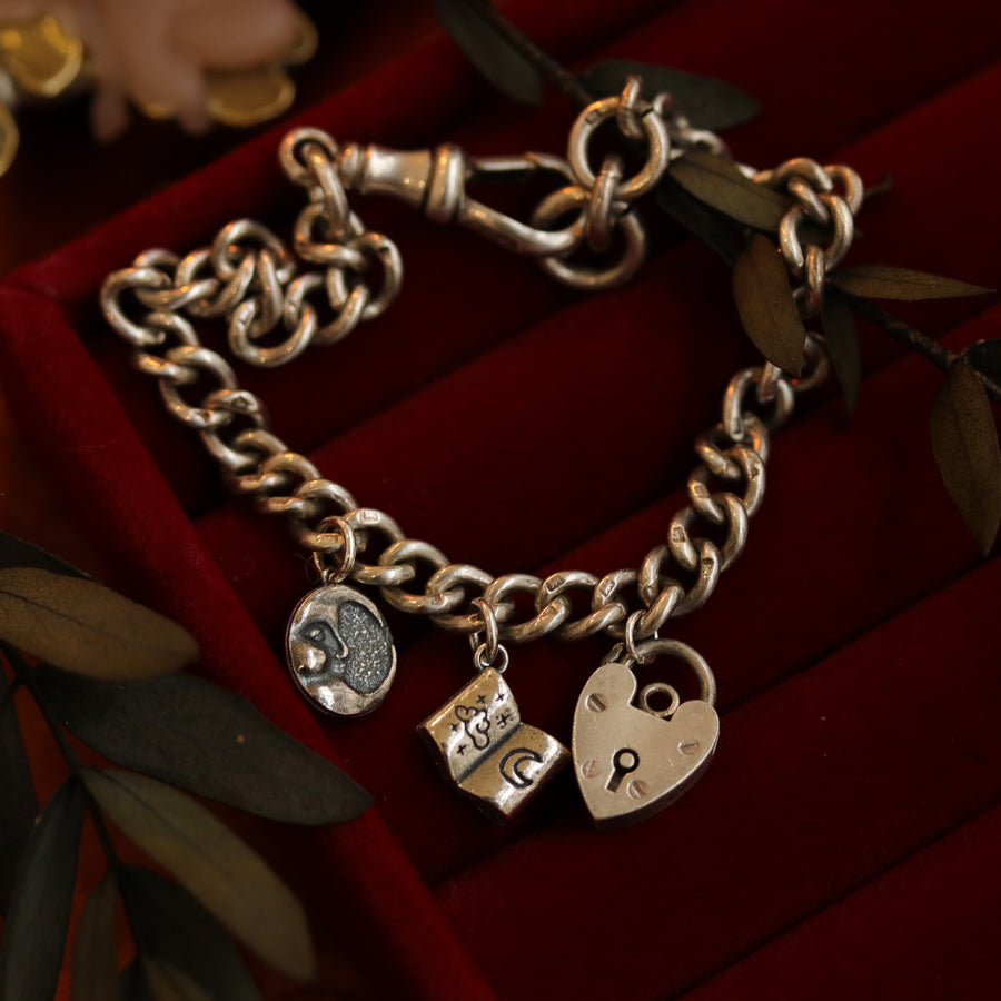 Vintage Reworked | Moon Libris Chunky Charm Bracelet