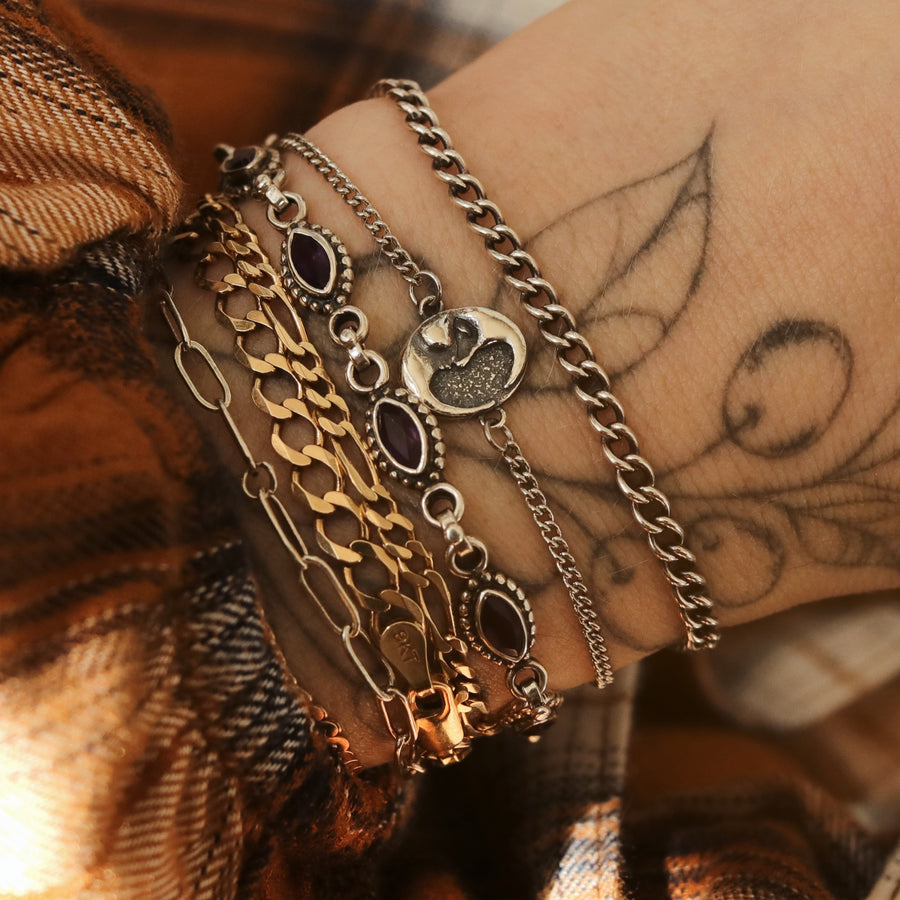 Shop Dixi 90s Whimsigoth Charmed Practical Magic Witch Crescent Moon Face Bracelet Stack Inspiration