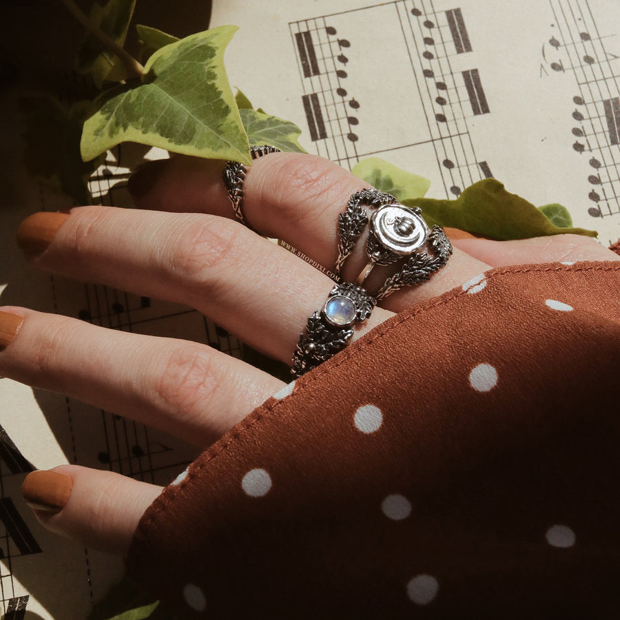 Shop Dixi Sterling Silver Oak Leaf Ring - Main Image