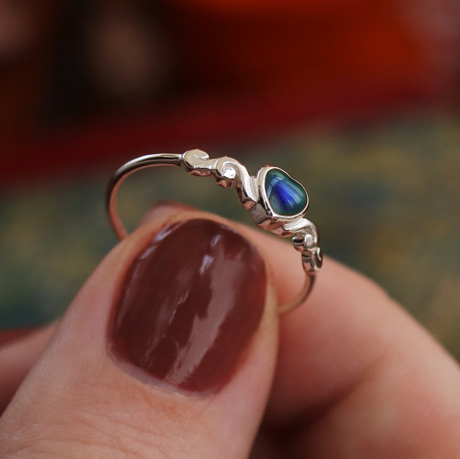 Men Rings Mood Rings For Sale At Walmart Mystic Heart Mood Stone