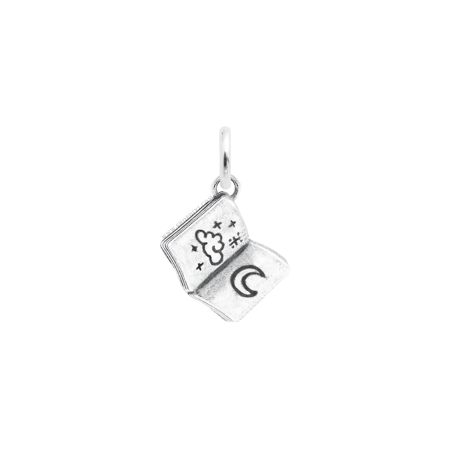 Shop Dixi Book Lovers Light Academia Book Witch Bookstagram Booktok Crescent Moon Sterling Silver Charm Pendant