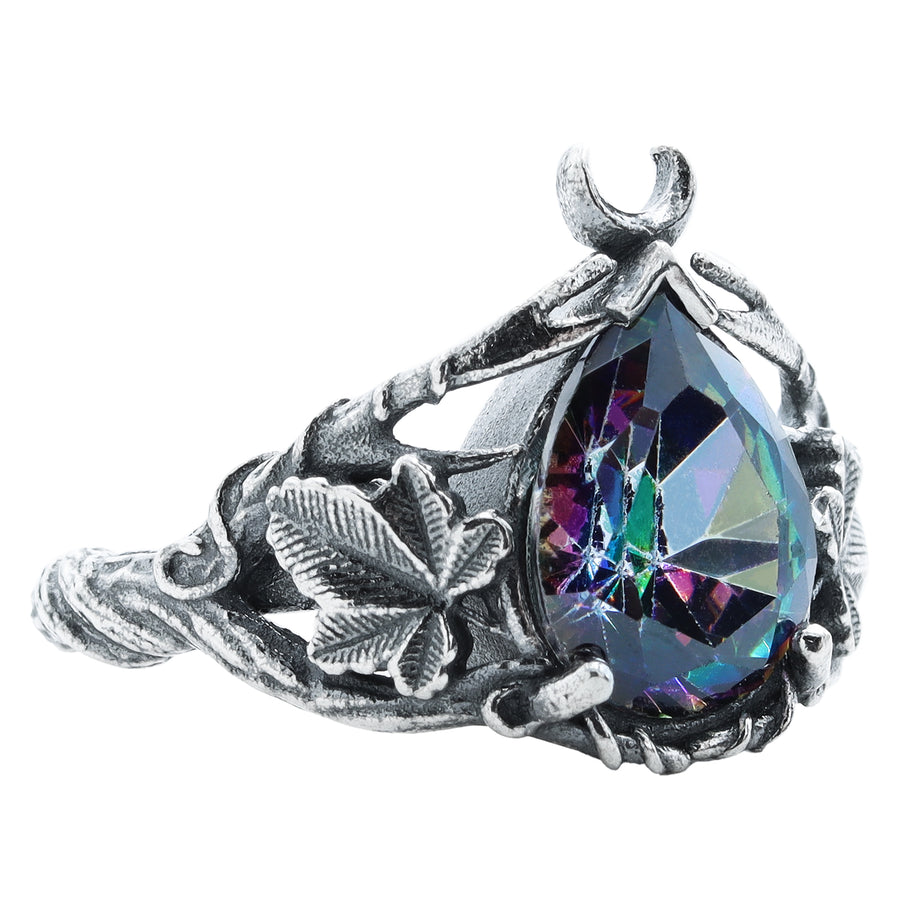 Shop Dixi Sterling Silver Ivy Antler Nature Witch Mystic Crescent Moon Ring