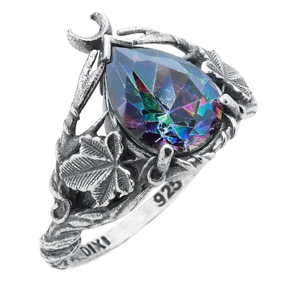 Shop Dixi Sterling Silver Ivy Antler Nature Witch Mystic Crescent Moon Ring