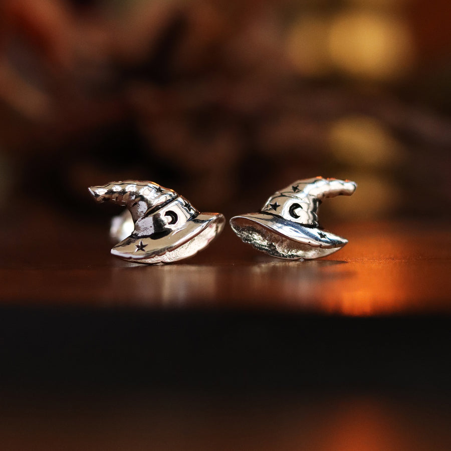 Celestial Coven Witches Hat Studs