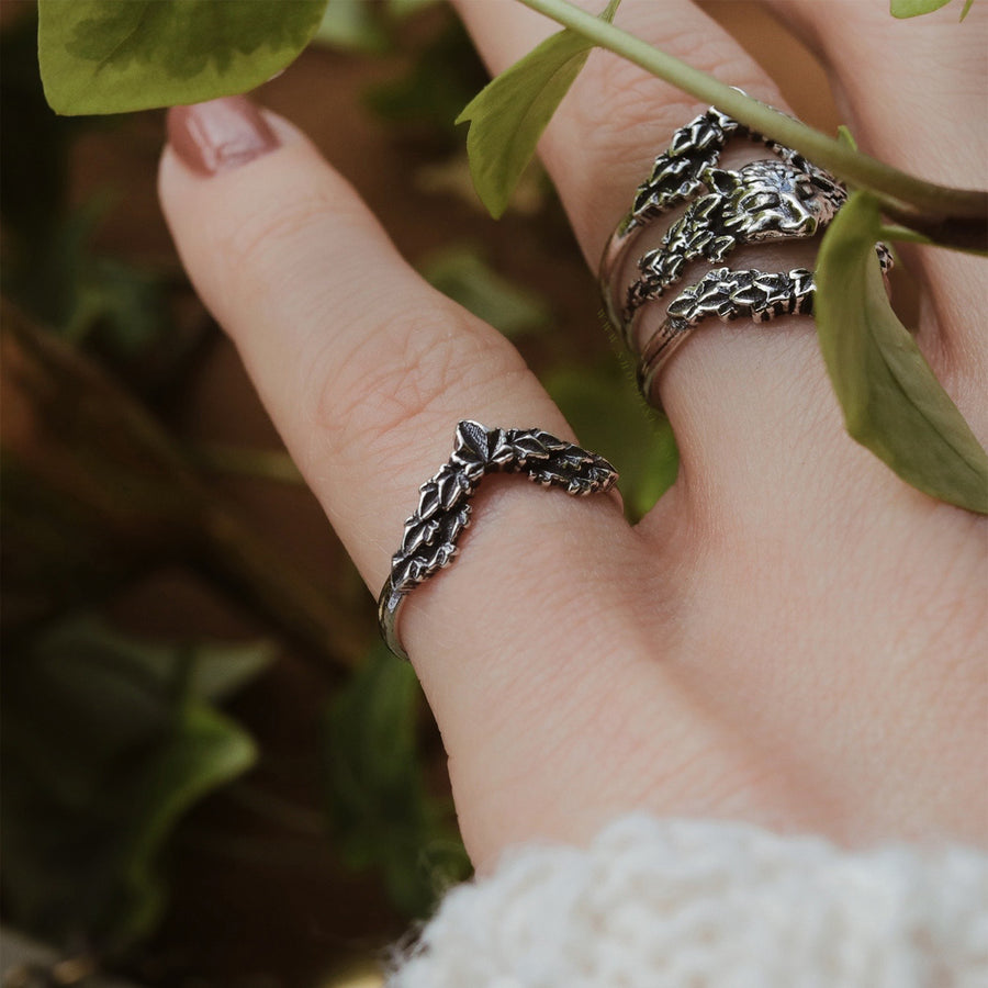 Shop Dixi Nature Inspired Ivy Wreath Wishbone Ring