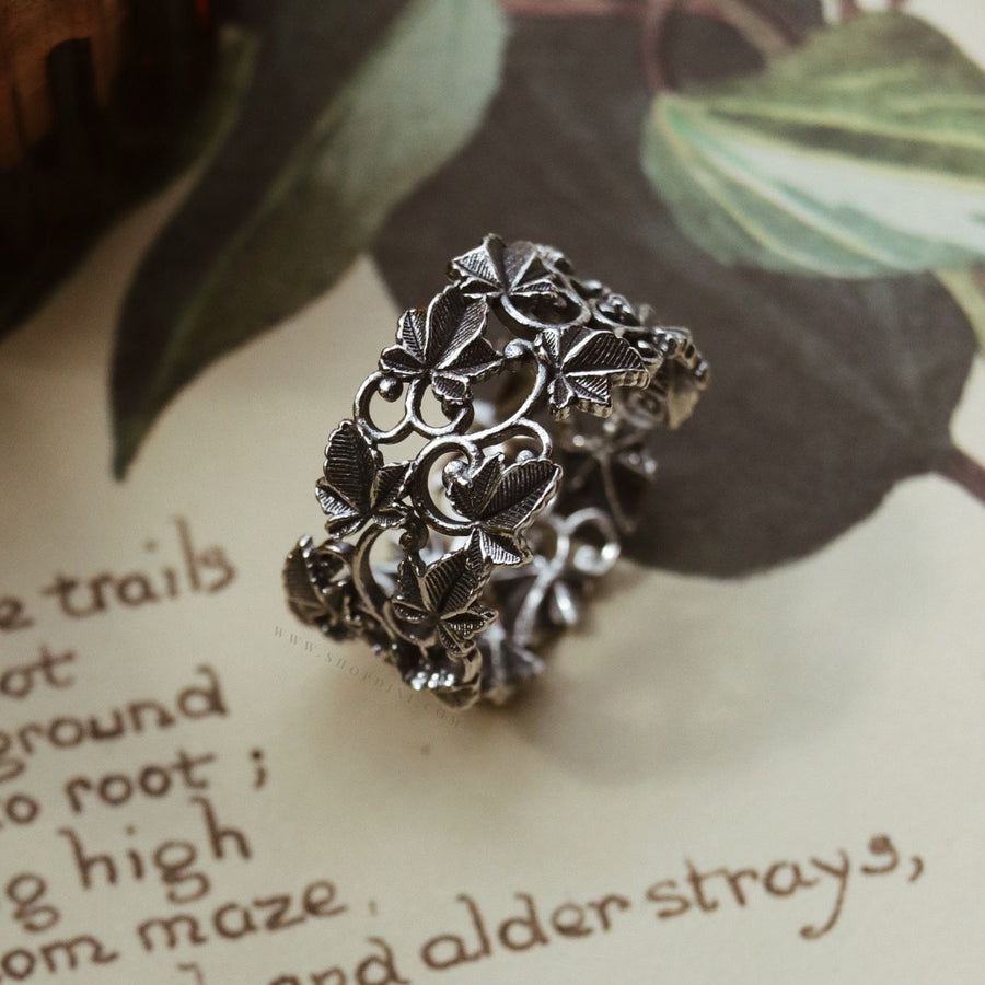 Gothic Aesthetic Chunky Ivy Wreath Ring by Dixi