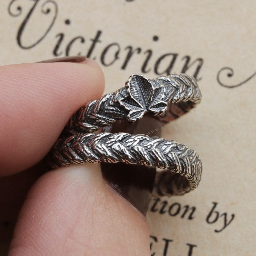 Sterling Silver Mourning Victorian Braid Rings by Shop Dixi