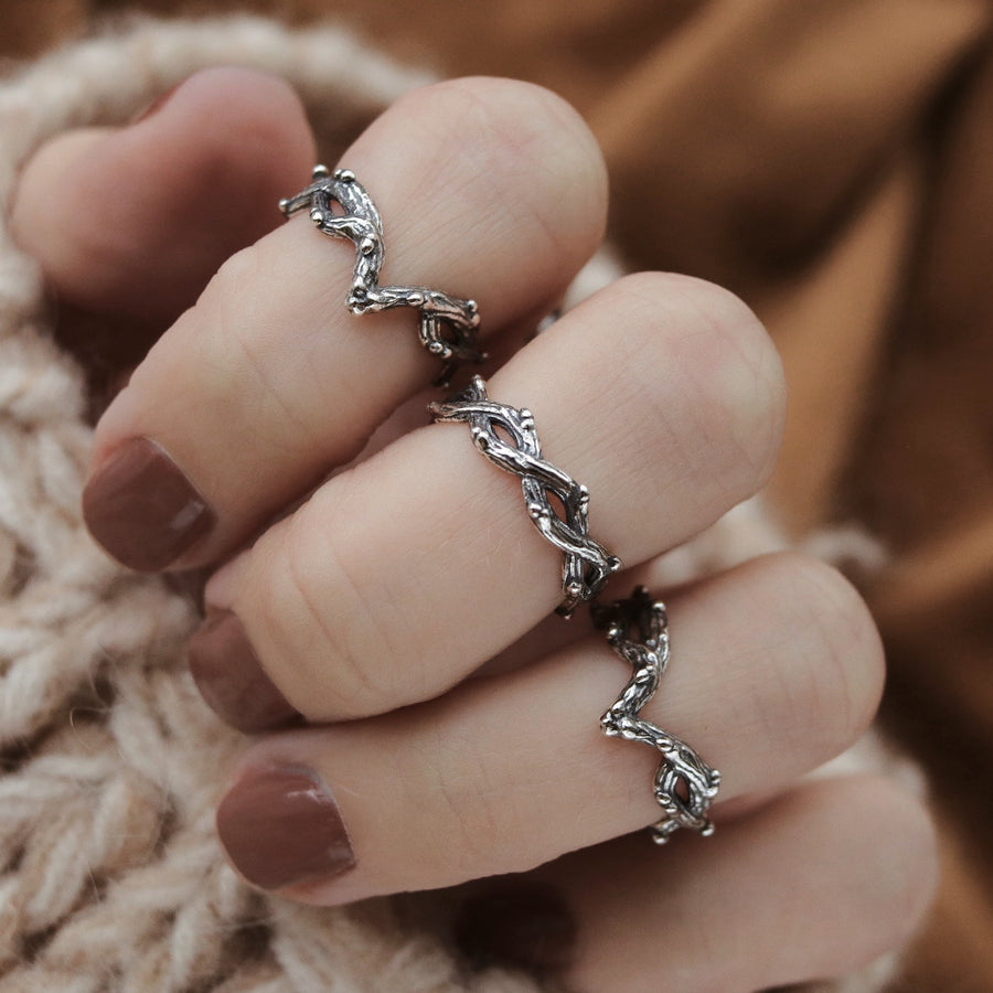 Silvestre Double Branch Midi Ring Set of 3