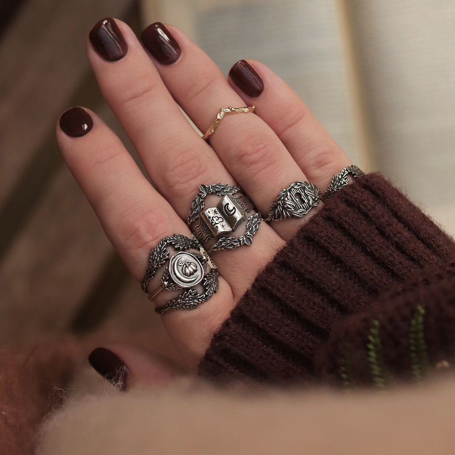 Shop Dixi Bookish Dark Academia Green Book Witch Vintage Inspired Bookstagram Booktok Ring