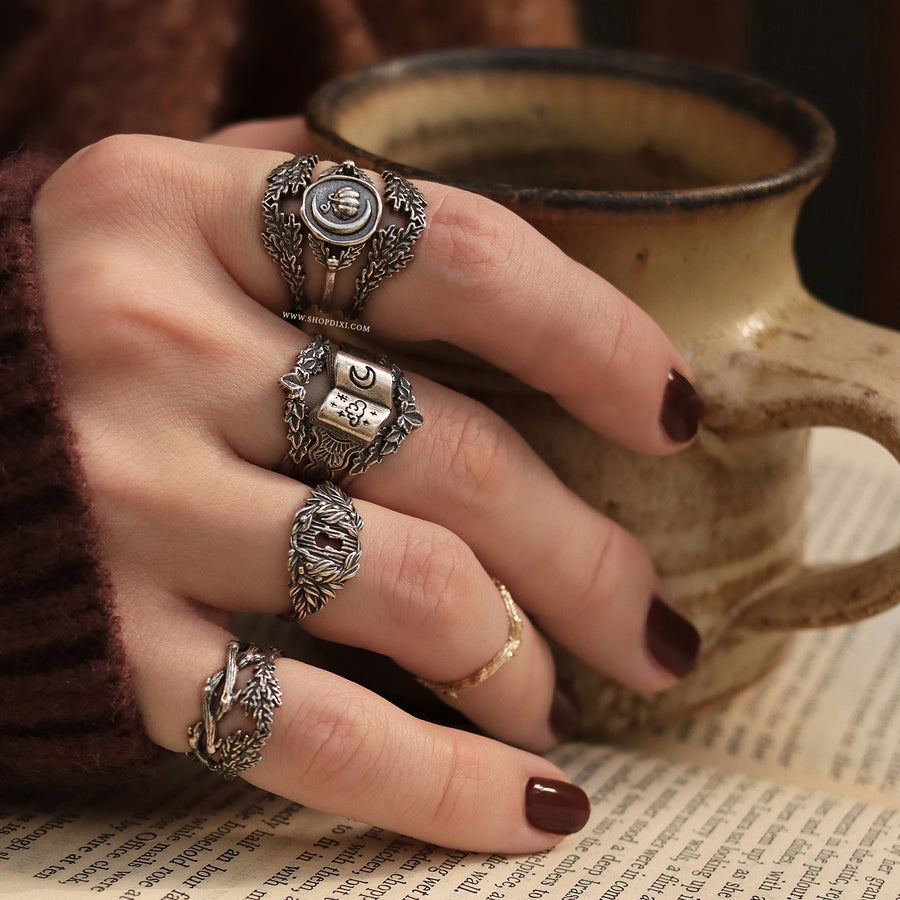 Shop Dixi Bookish Dark Academia Book Witch Gothic Vintage Aesthetic Bookstagram Booktok Ring