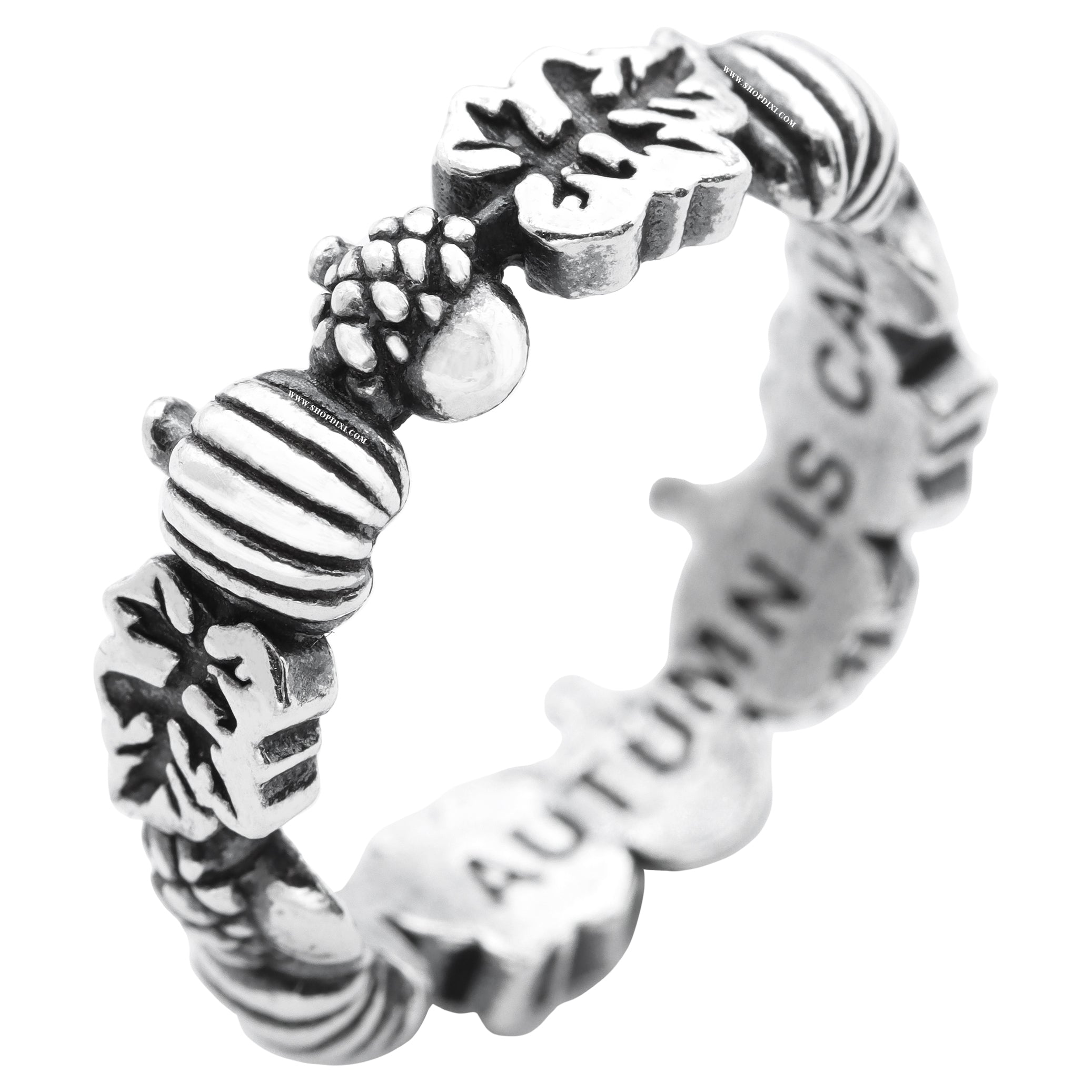 Autmn Color Rings Shop Dixi Autumn Inspired Wreath Ring | Pumpkin Acorn Leaf Ring