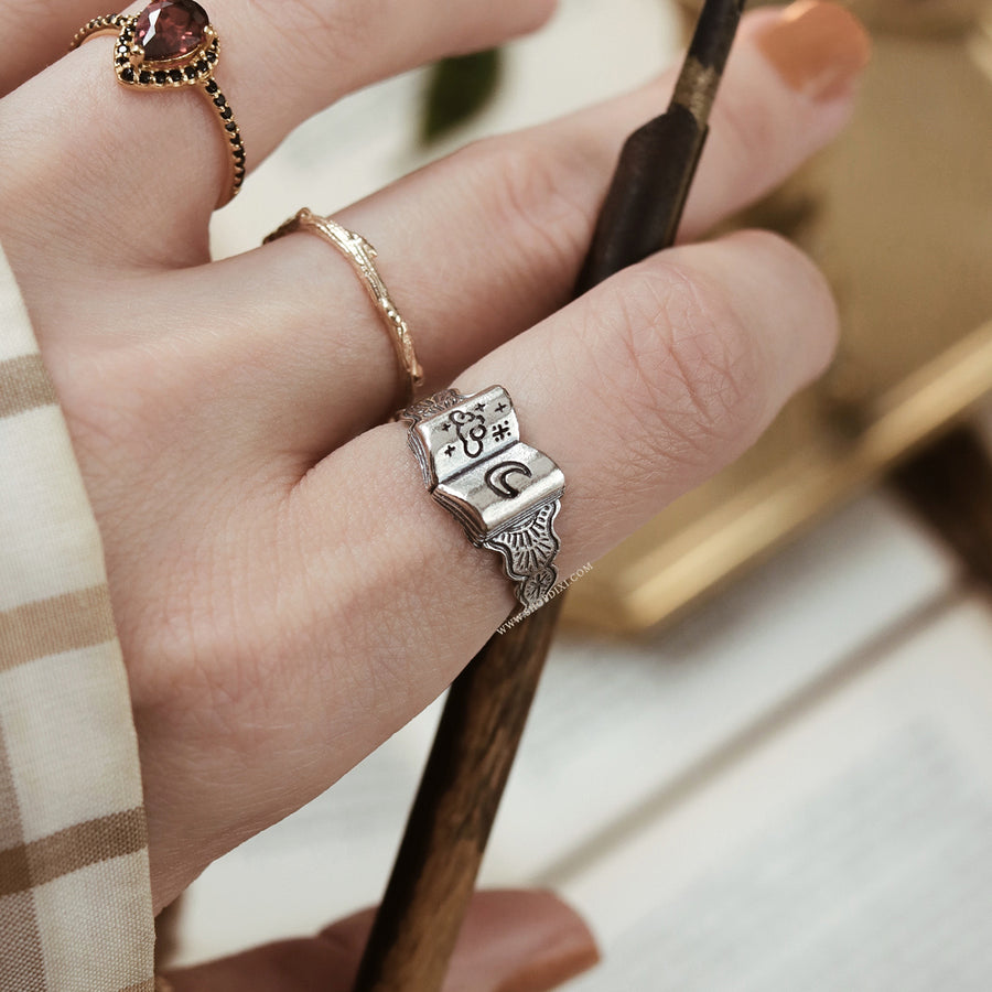 Shop Dixi Open Book Dark Academia Bookish Witch Bookstagram Booktok Ring