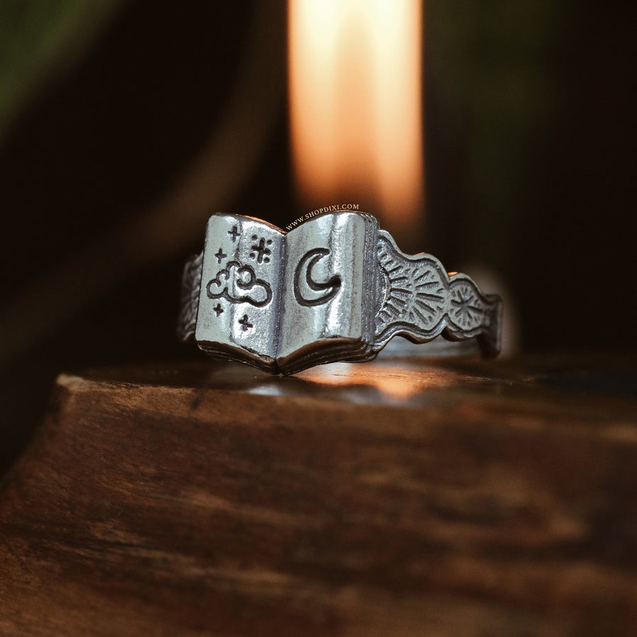 Shop Dixi Bookish Dark Academia Book Witch Mystic Lovers Bookstagram Booktok Ring
