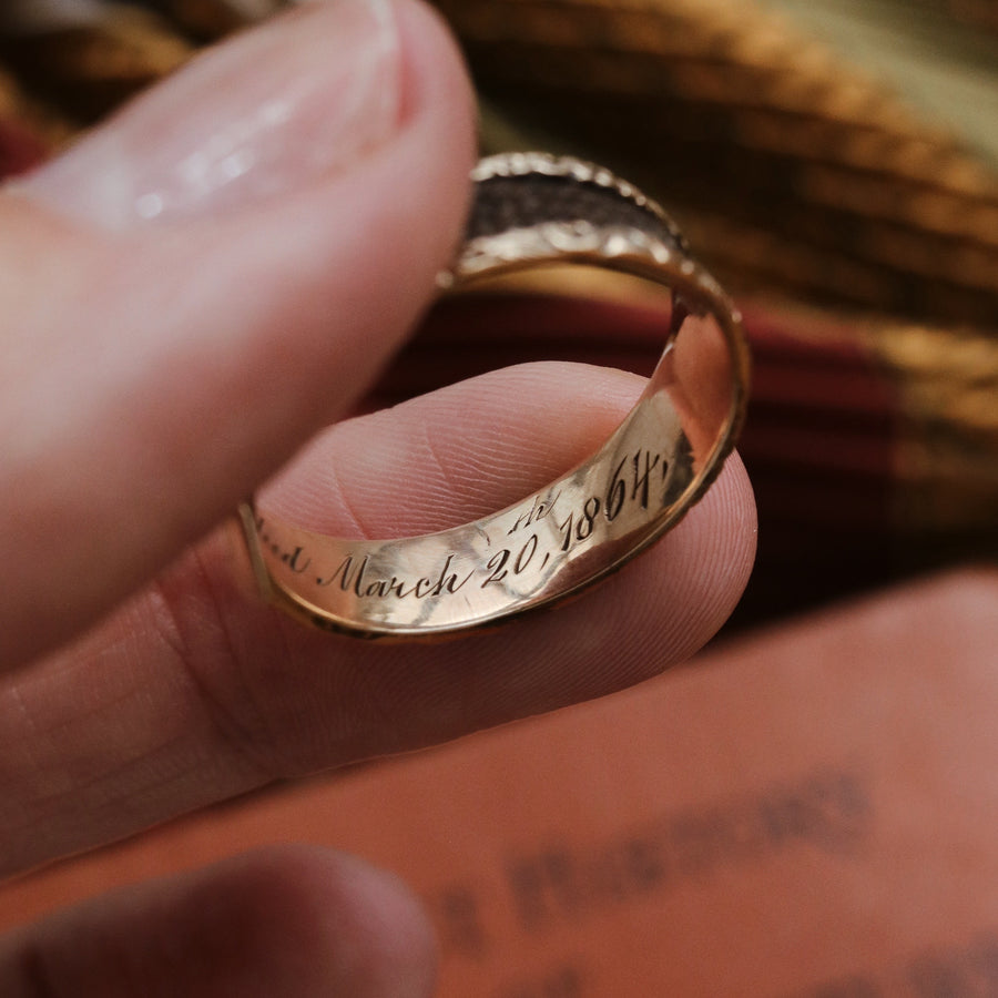Antique | M.G Braided Mourning Ring