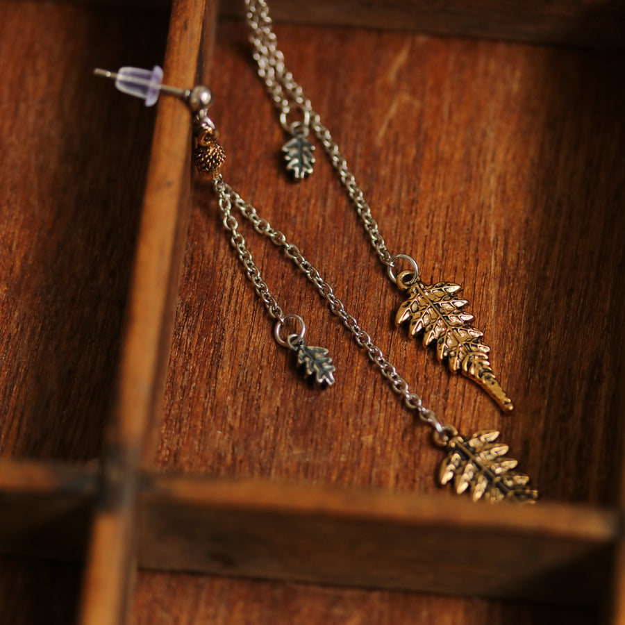 Oak Fern Drop Earrings
