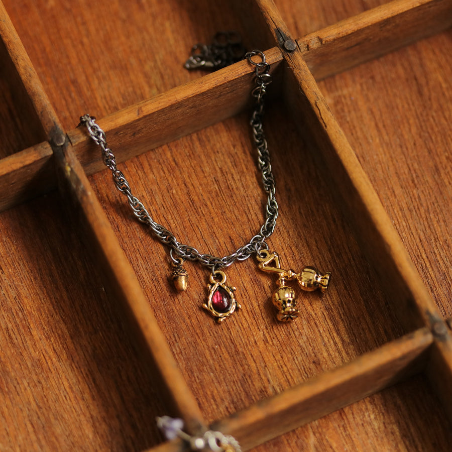 Drowsy Poppy Charm Bracelet