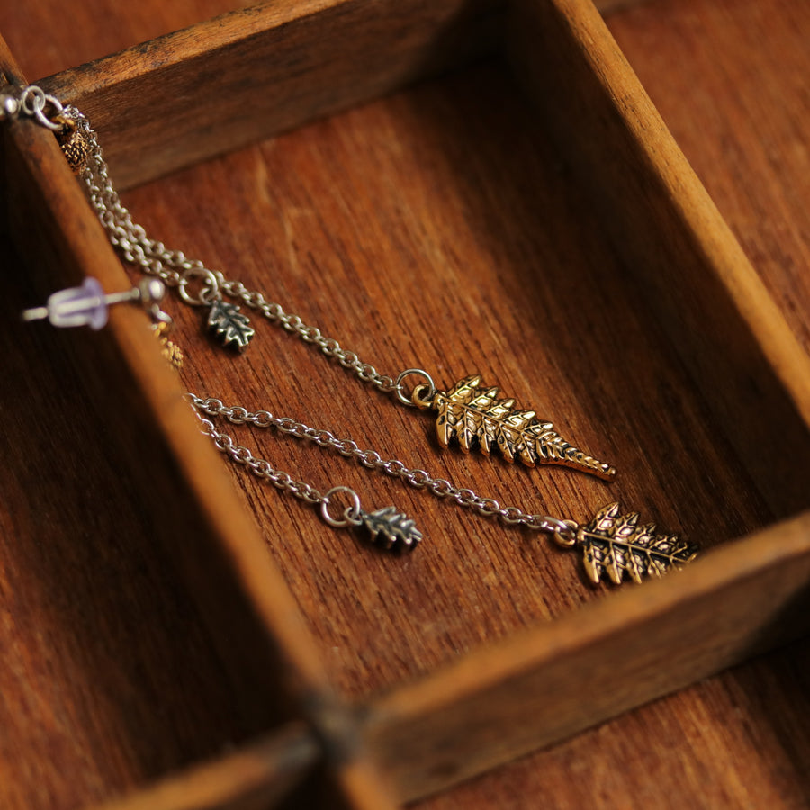 Oak Fern Drop Earrings