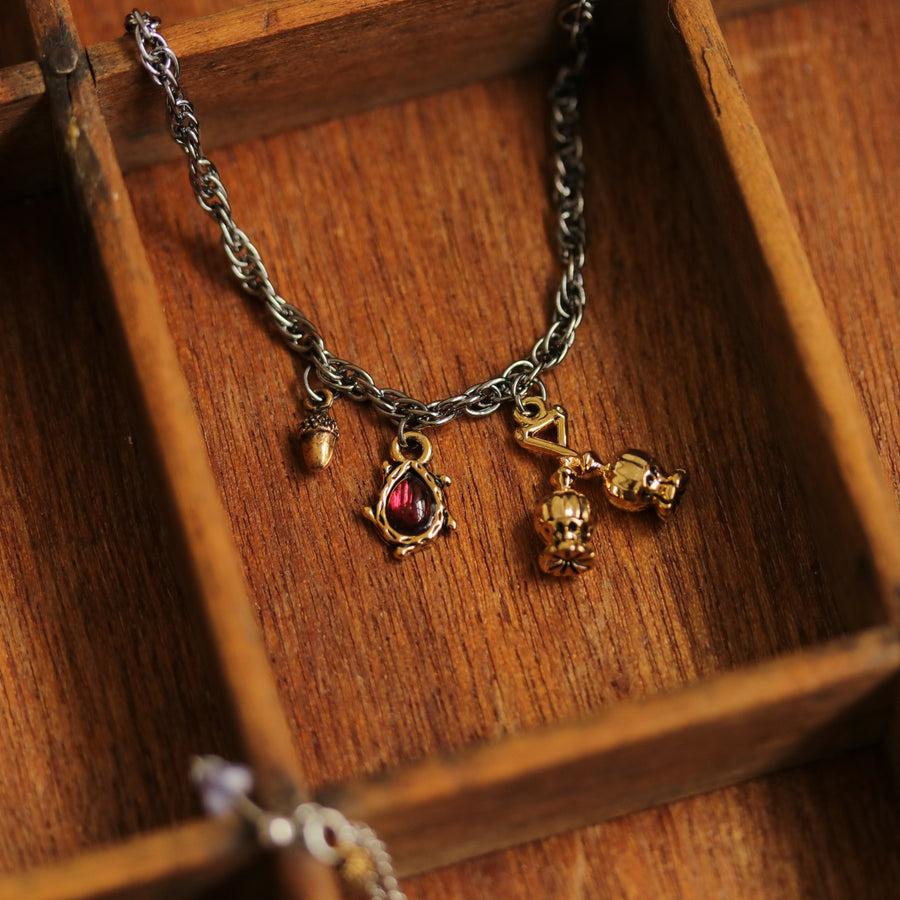 Drowsy Poppy Charm Bracelet