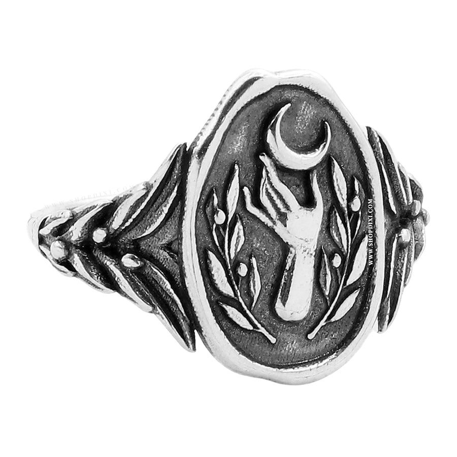 Copyright Shop Dixi Wax Seal Moon Goddess Ring