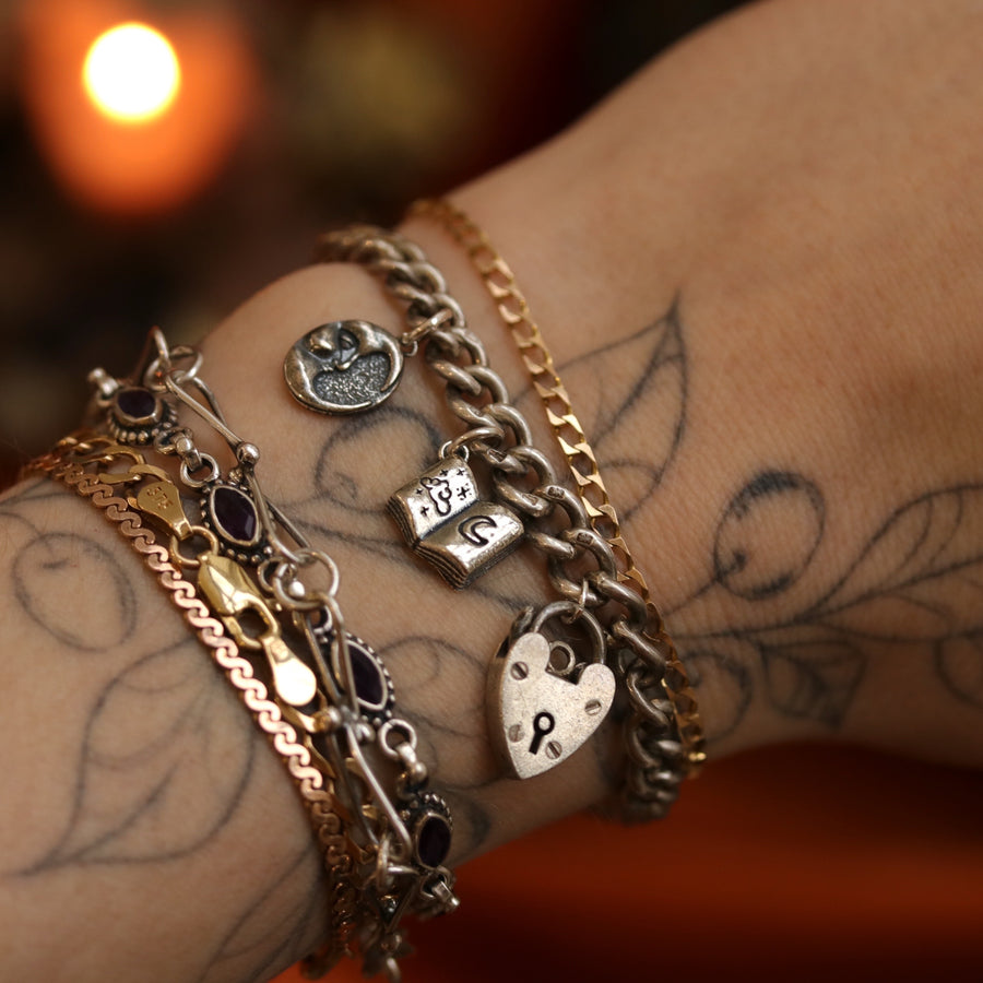 Vintage Reworked | Moon Libris Chunky Charm Bracelet