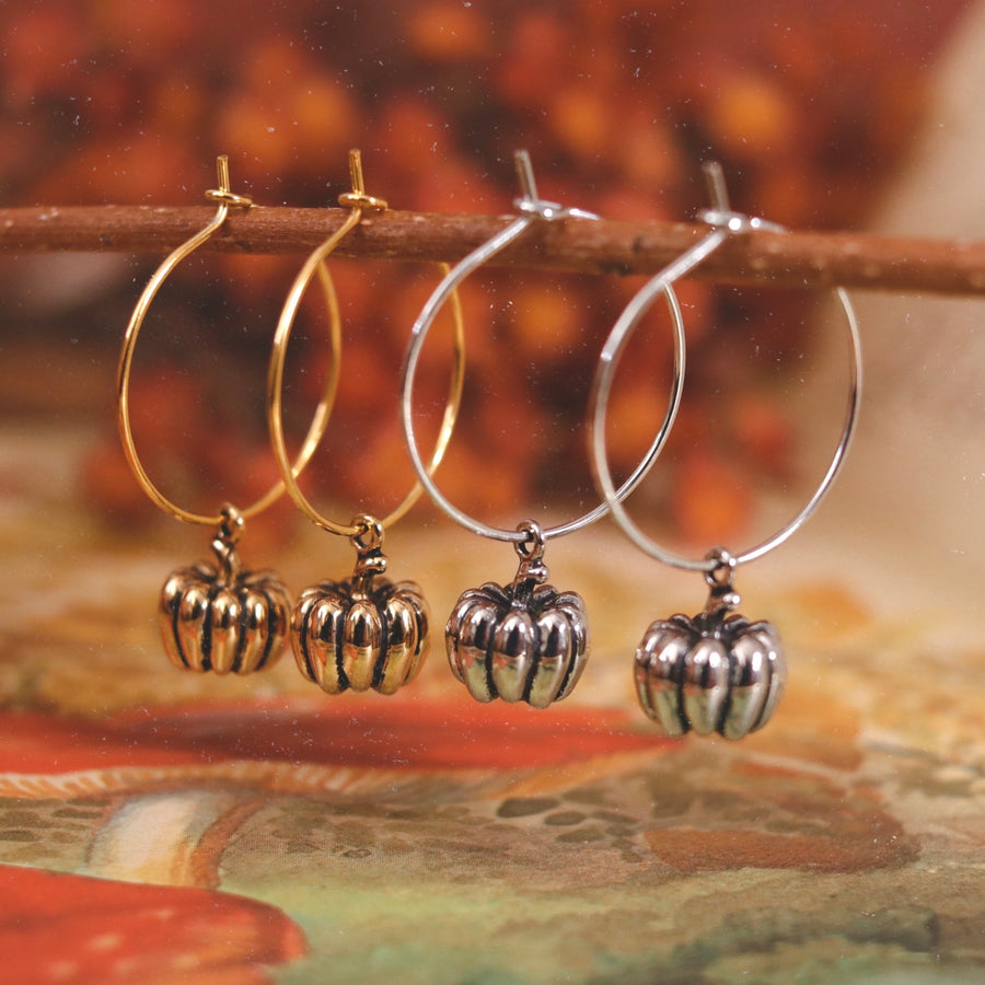 Shop Dixi Gold and Silver Mini Pumpkin Hoop Earrings