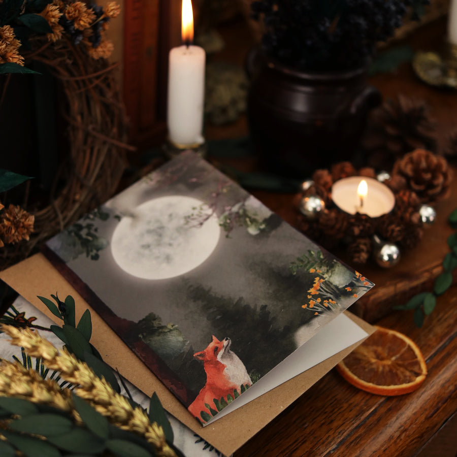 The Fox and the Moon Greeting Card & Envelope