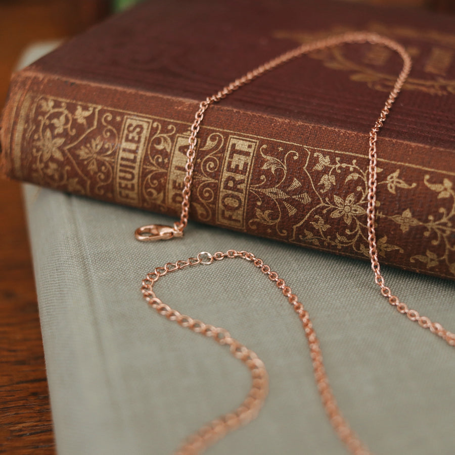 Rose Gold Delicate Curb Chain Necklace from Shop Dixi