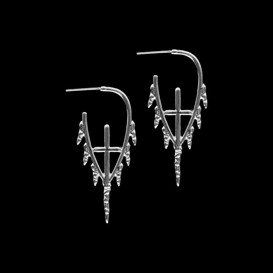Gladius Icicle Sword Drop Earrings