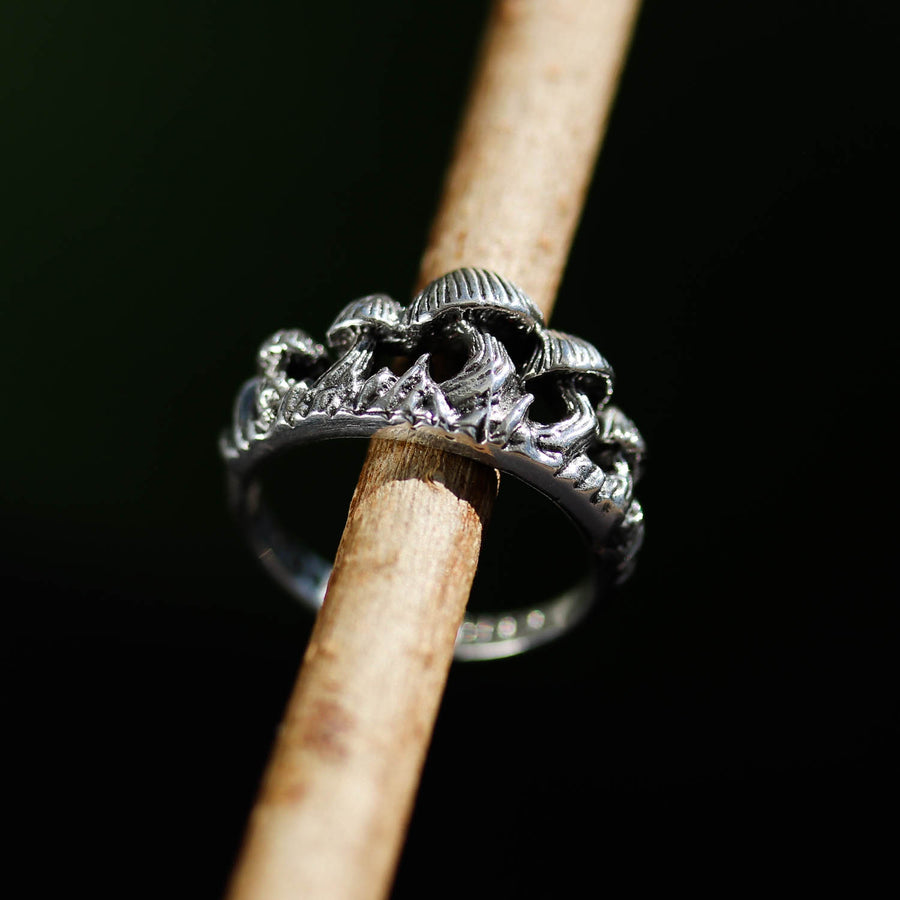 Wiccan Witchy Toadstool Sterling Silver Rings from Shop Dixi