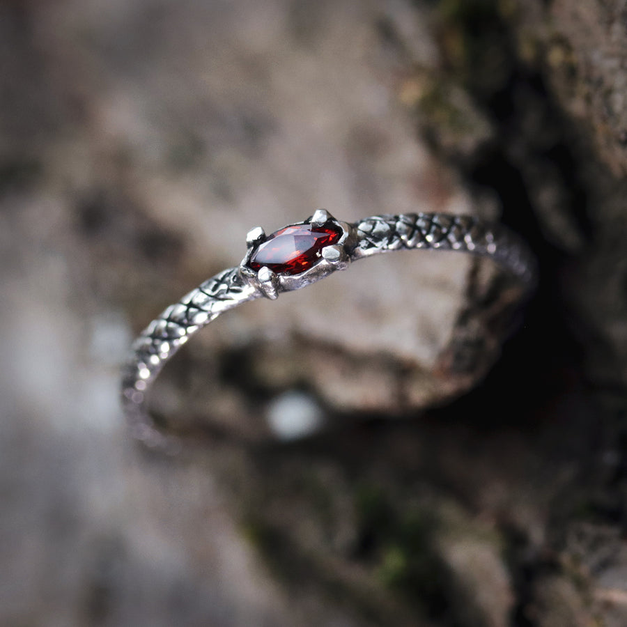 Serpent Skin Red Ring