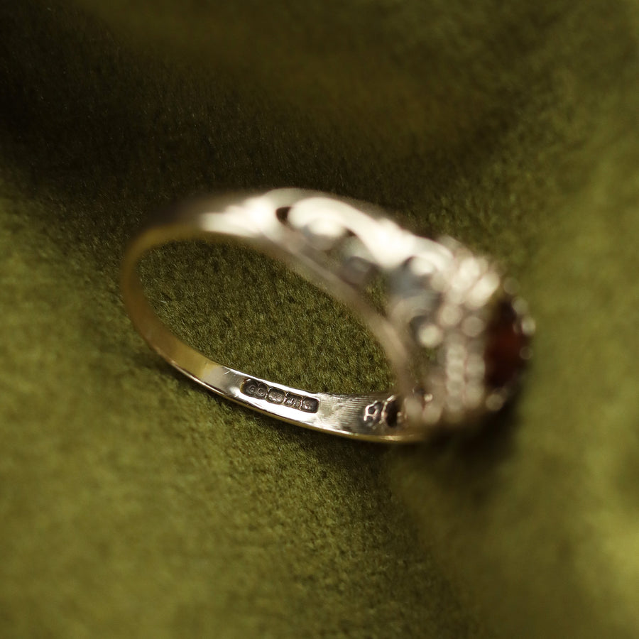Vintage | Mindy Garnet Heart Ring