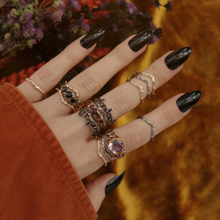 Shop Dixi Vintage 9ct Gold Gothic Boho Rings