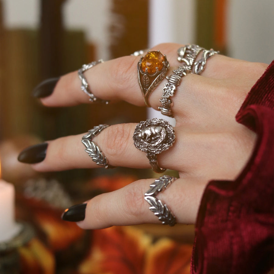 Boho Gothic Autumn Sterling Silver Ring Lookbook by Shop Dixi